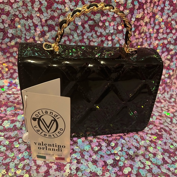 Black And Gold Valentino Orlandi Bag - Picture 5 of 7